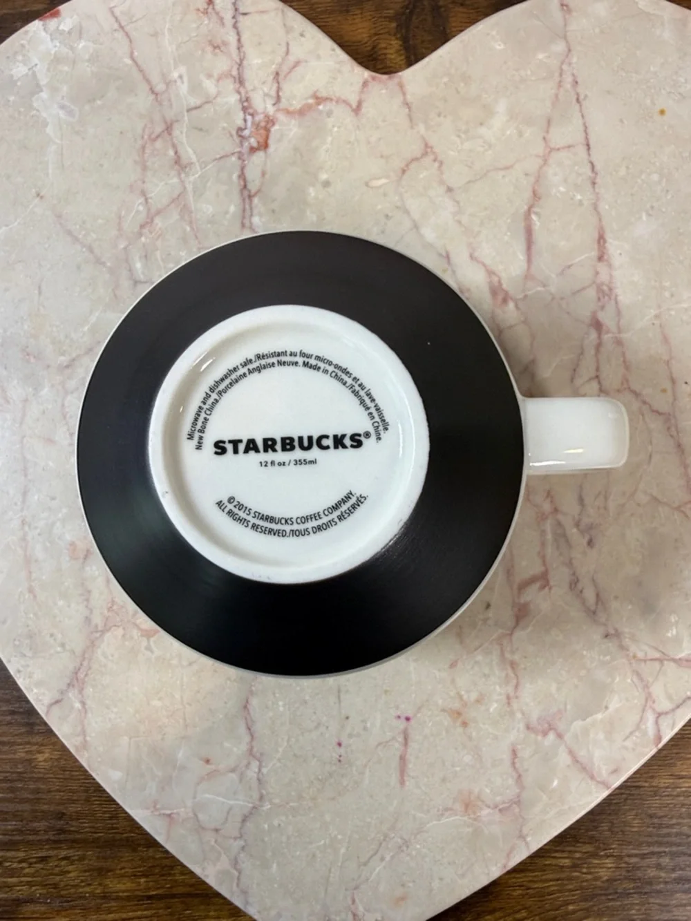 NWT Starbucks Checkerboard Ceramic Coffee Mug - Neutral Tones, 12 Oz